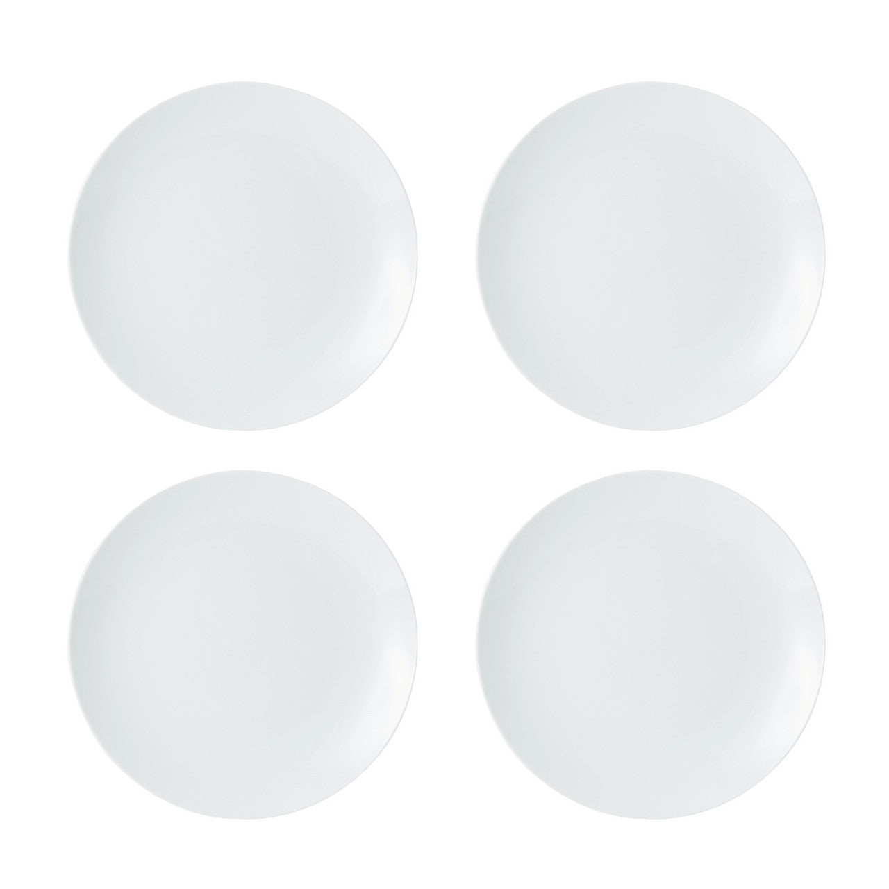 Mikasa Chalk Porcelain Dinner Plate Set 4 Piece 27cm (White)