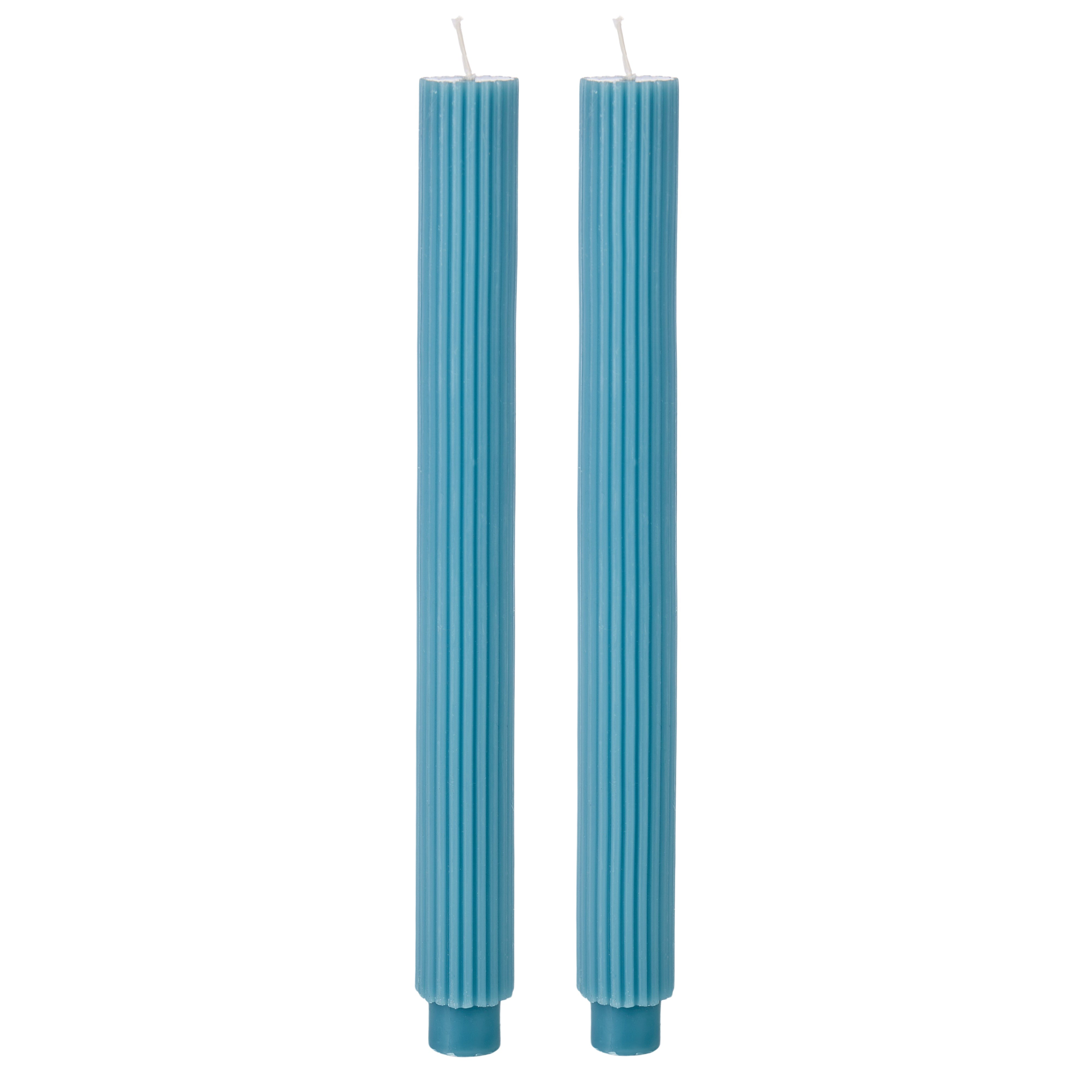 Amalfi Roma Dinner Candle 2 Piece Set Blue-Green