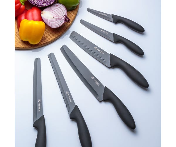 Viners Assure Bread Knife, 20cm / 8" - Black