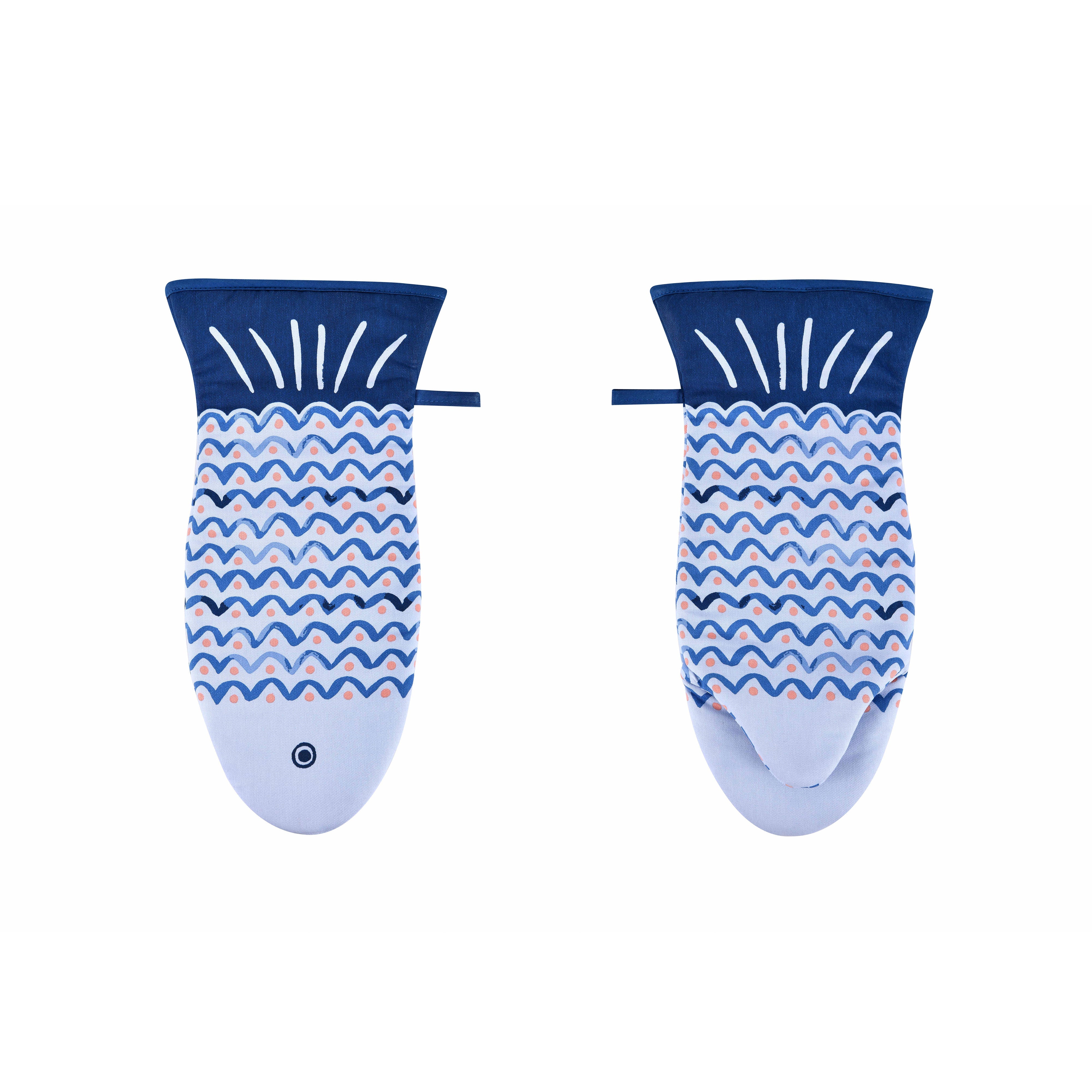 Ulster Weavers Catch of the Day Gauntlet Oven Glove Blue