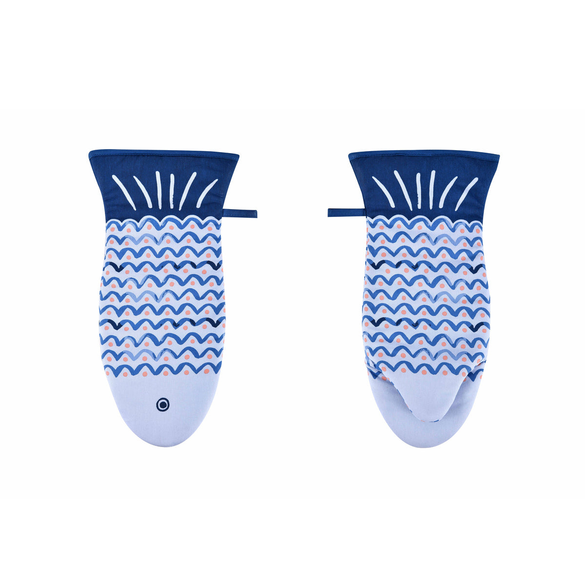 Ulster Weavers Catch of the Day Gauntlet Oven Glove Blue