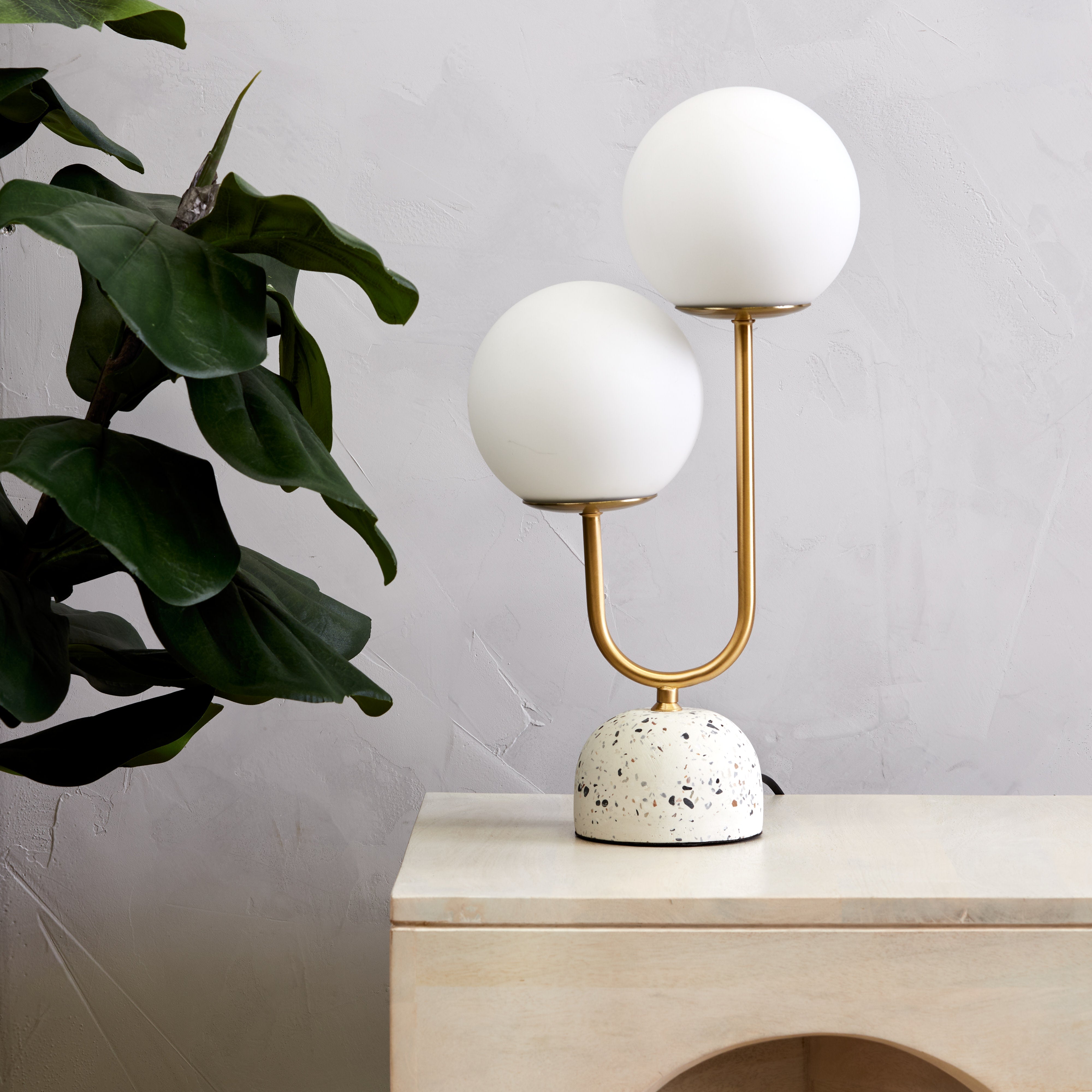 Amalfi Tivoli Table Lamp White & Gold