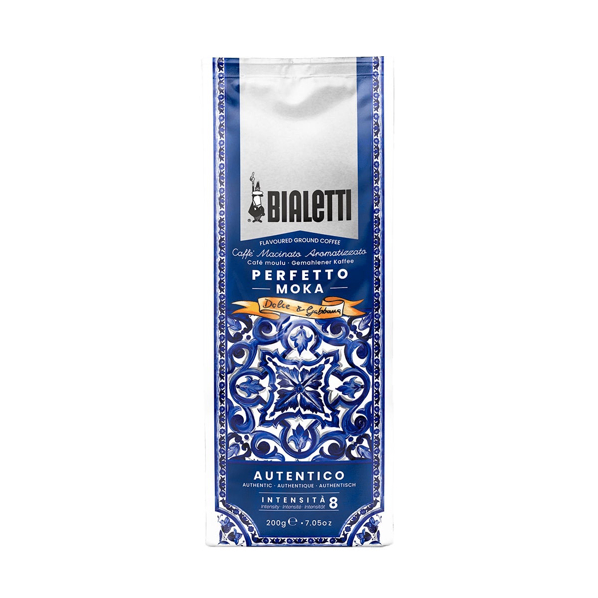 Bialetti Dolce & Gabbana Blue Perfetto Moka Autentico Ground Coffee 200 g