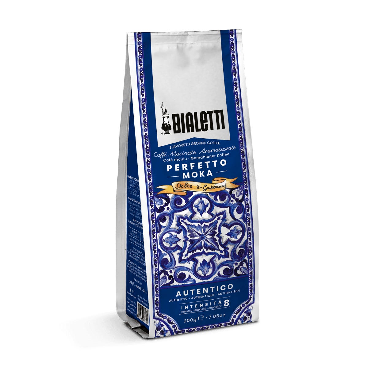 Bialetti Dolce & Gabbana Blue Perfetto Moka Autentico Ground Coffee 200 g