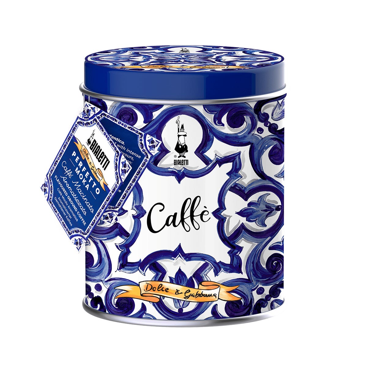 Bialetti Dolce & Gabbana Blue Gift Tin + Perfetto Moka Autentico 200 g