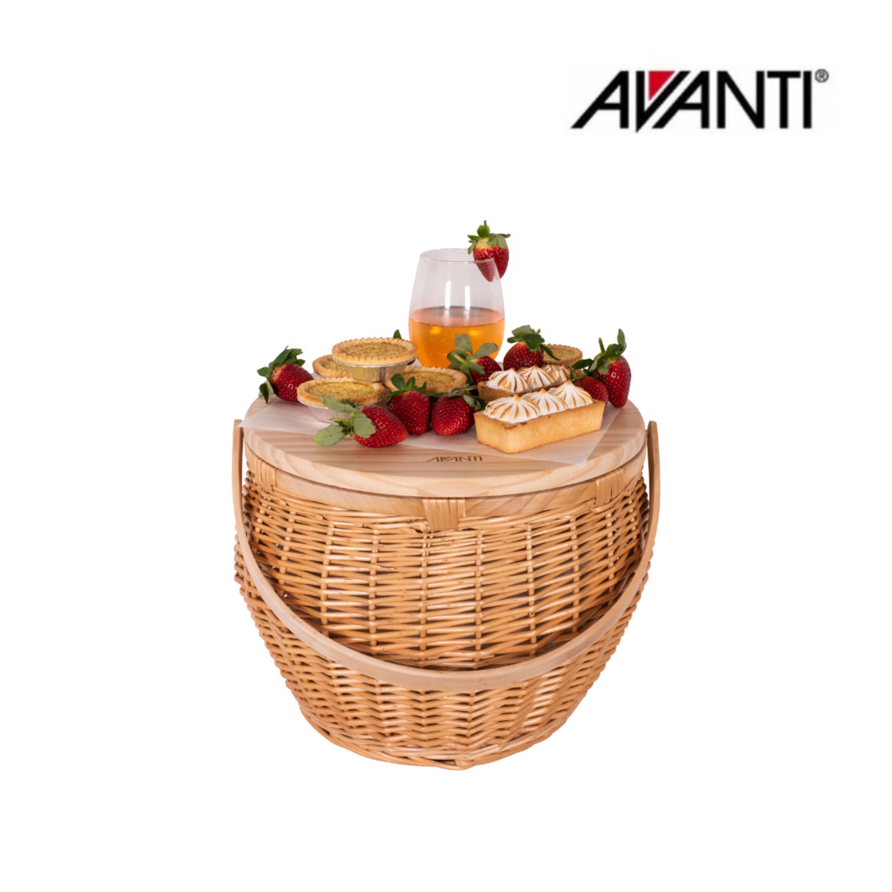 Avanti Picnic Basket Round Boho Rainbow