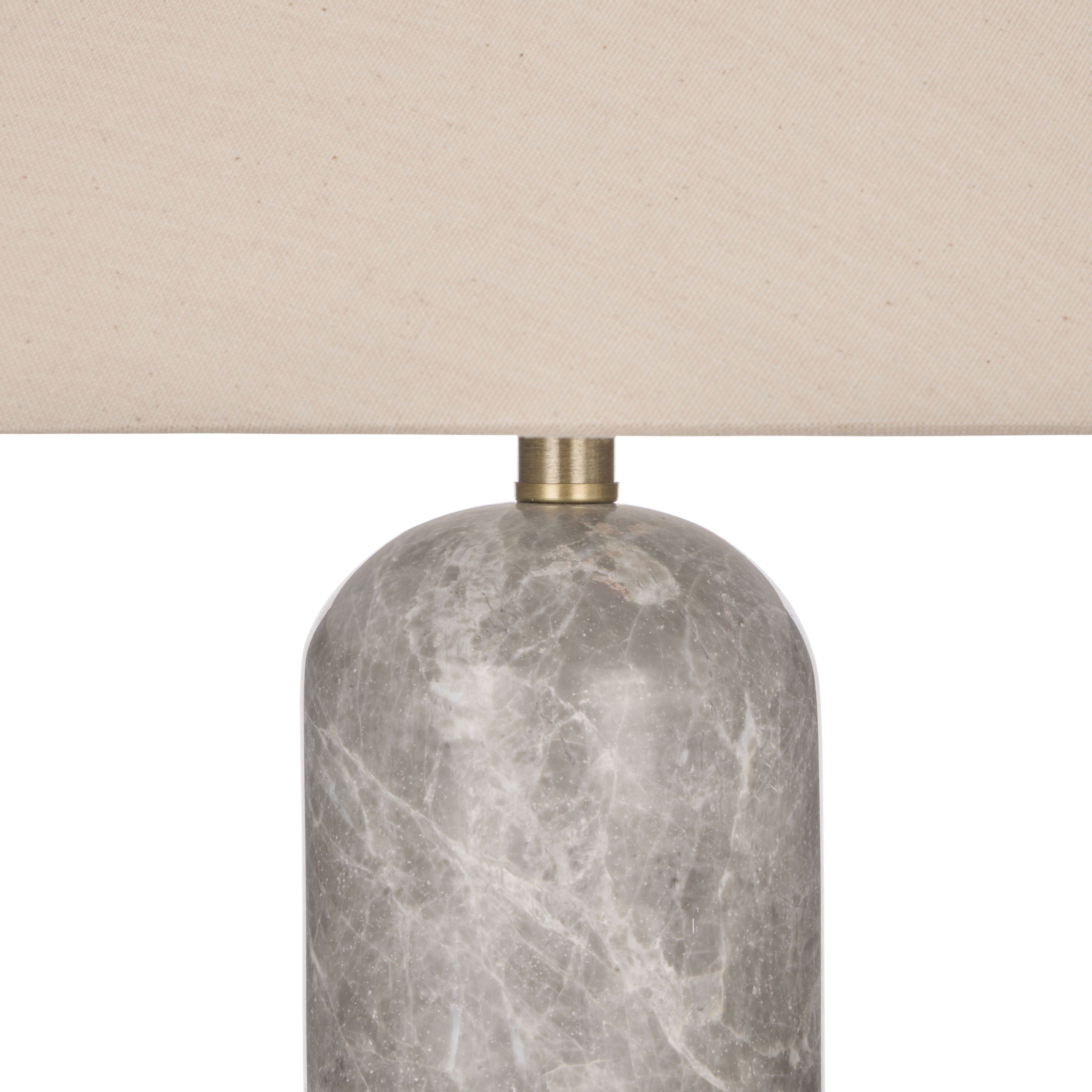 Amalfi Azure Table Lamp Grey & Natural
