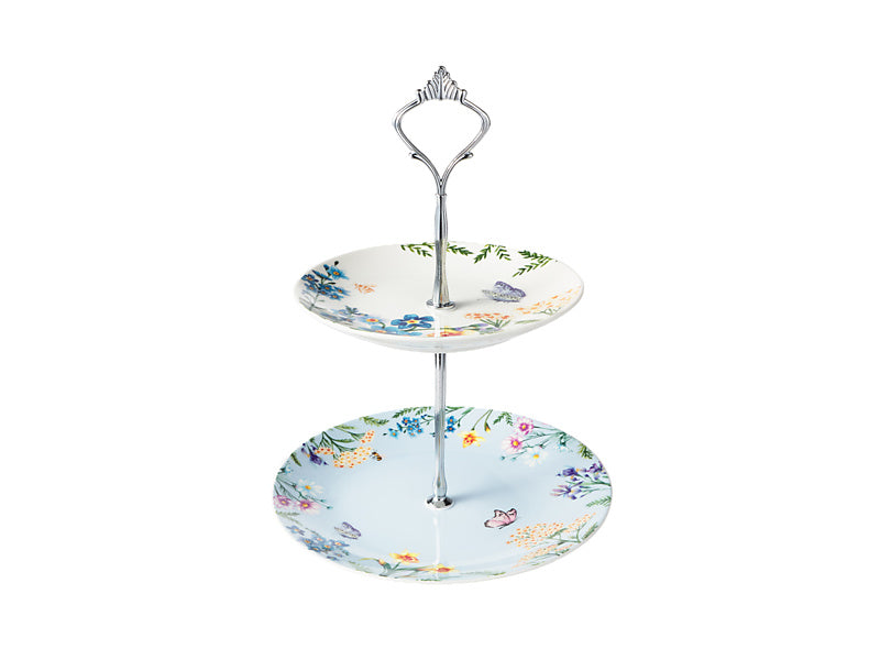 Maxwell & Williams Fluttering Meadow 2 Tiered Cake Stand 15 19 x 26cm