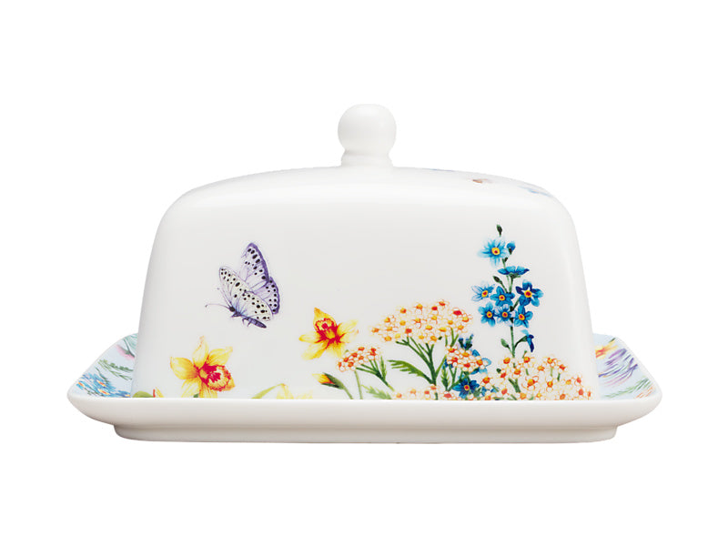 Maxwell & Williams Fluttering Meadow Butter Dish 17.5 x 13 x 11cm