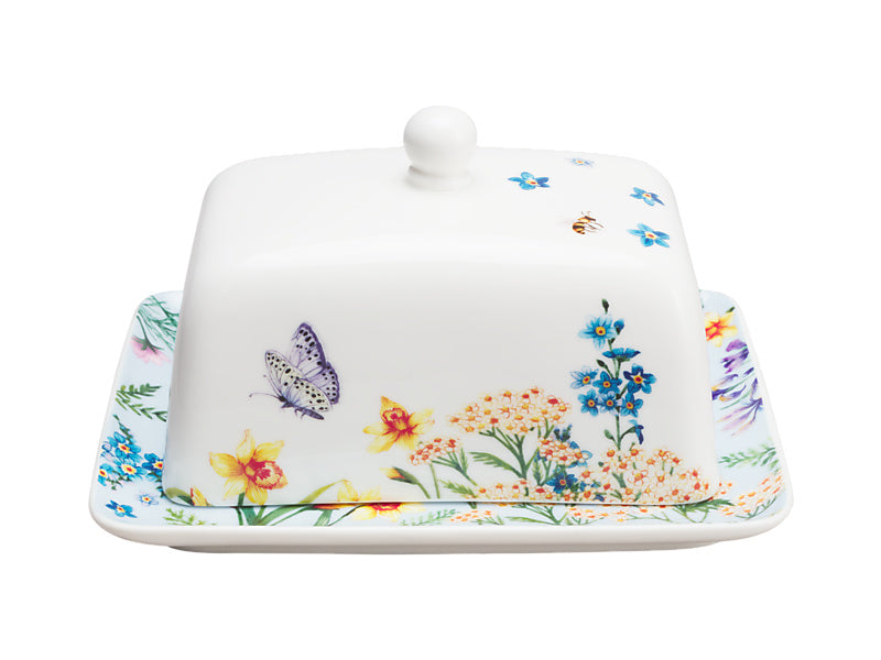 Maxwell & Williams Fluttering Meadow Butter Dish 17.5 x 13 x 11cm