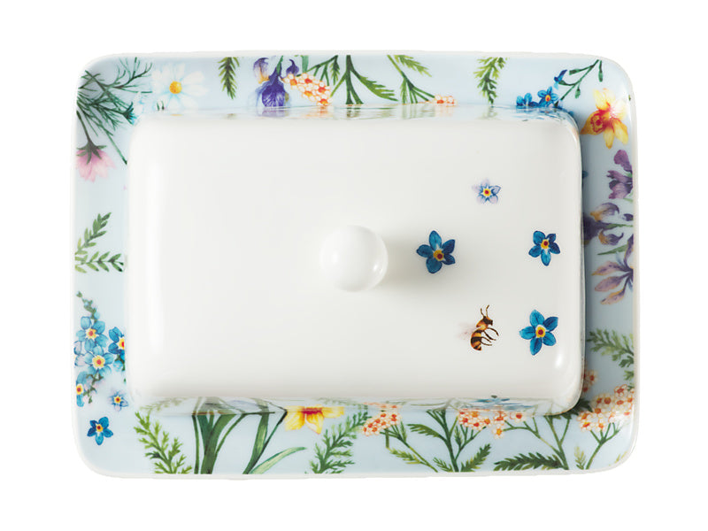 Maxwell & Williams Fluttering Meadow Butter Dish 17.5 x 13 x 11cm