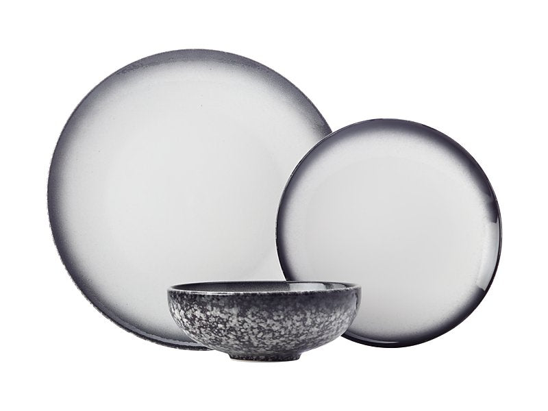 Maxwell & Williams Caviar Granite Dinner Set Black 12 Piece