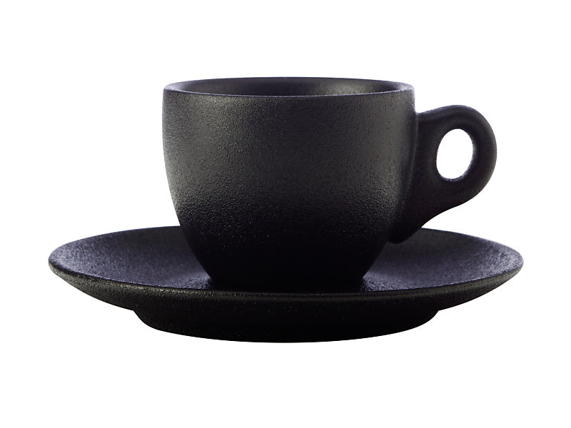 Maxwell & Williams Caviar Demi Cup & Saucer Black 100ml