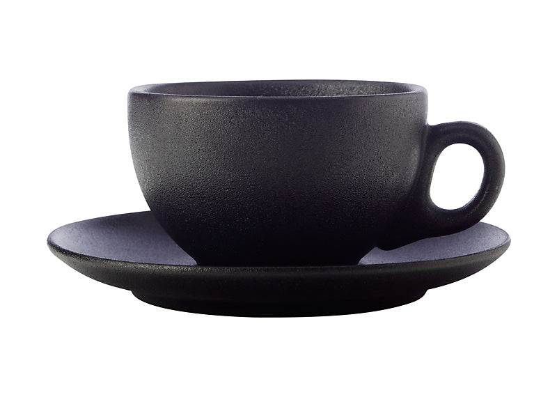 Maxwell & Williams Caviar Coupe Cup & Saucer Black 250ml