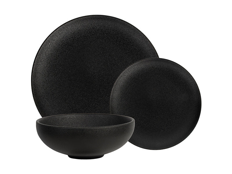 Maxwell & Williams Caviar Dinner Set Black 12 Piece