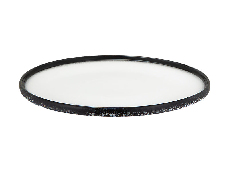 Maxwell & Williams Caviar Granite High Rim Plate Black & White 28cm