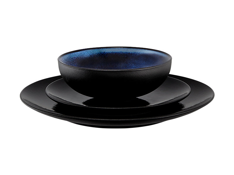 Maxwell & Williams Caviar Midnight Coupe Dinner Set Blue 12 Piece