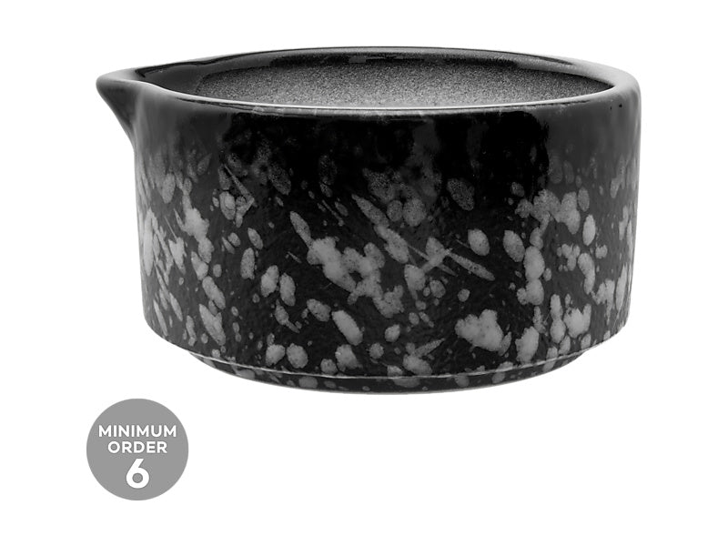 Maxwell & Williams Caviar Granite Sauce Dish Pourer Black & White 80ml