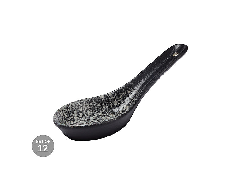 Maxwell & Williams Caviar Granite Spoon Black & White 13.5cm