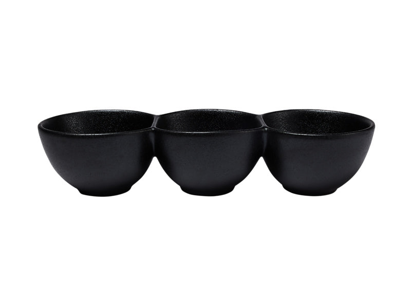 Maxwell & Williams Caviar Divided Serving Bowl Black 30 x 6.5cm