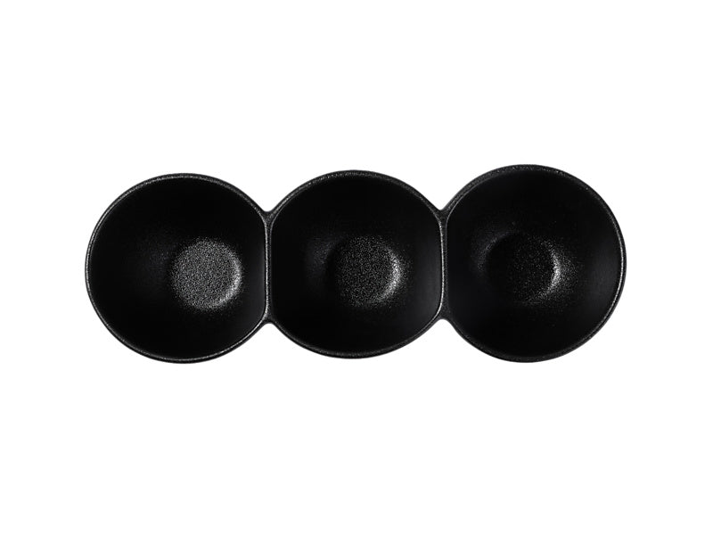 Maxwell & Williams Caviar Divided Serving Bowl Black 30 x 6.5cm