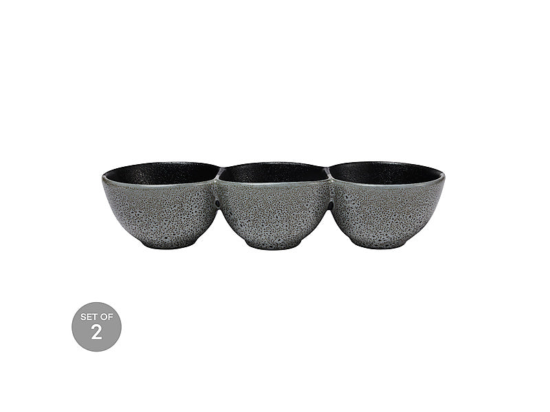 Maxwell & Williams Umi Divided Serving Bowl Seaweed 30 x 6.5cm