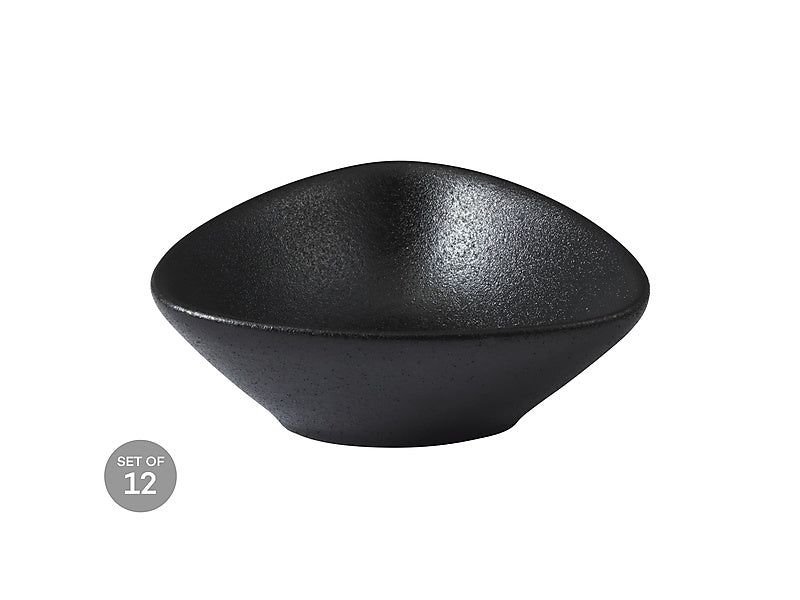 Maxwell & Williams Caviar Triangle Sauce Bowl Black 10 x 3.5cm