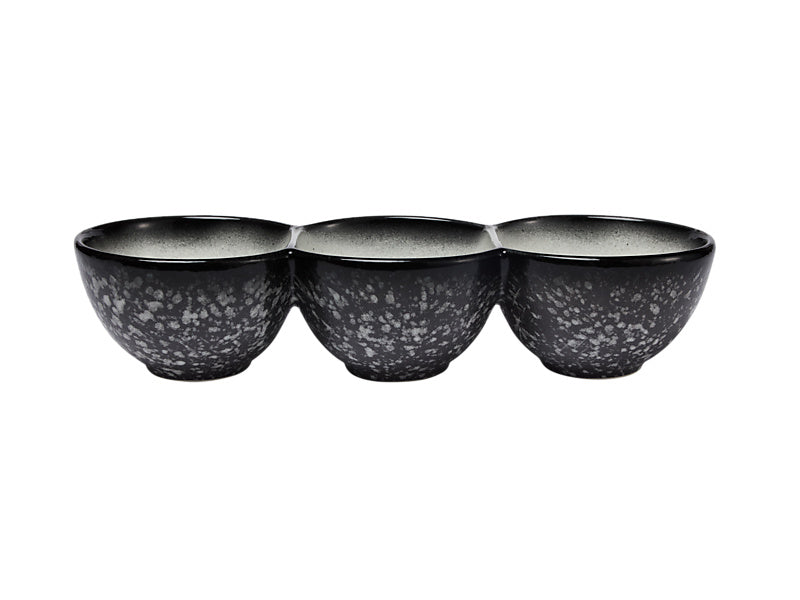 Maxwell & Williams Caviar Granite Divided Serving Bowl Black & White 30 x 6.5cm