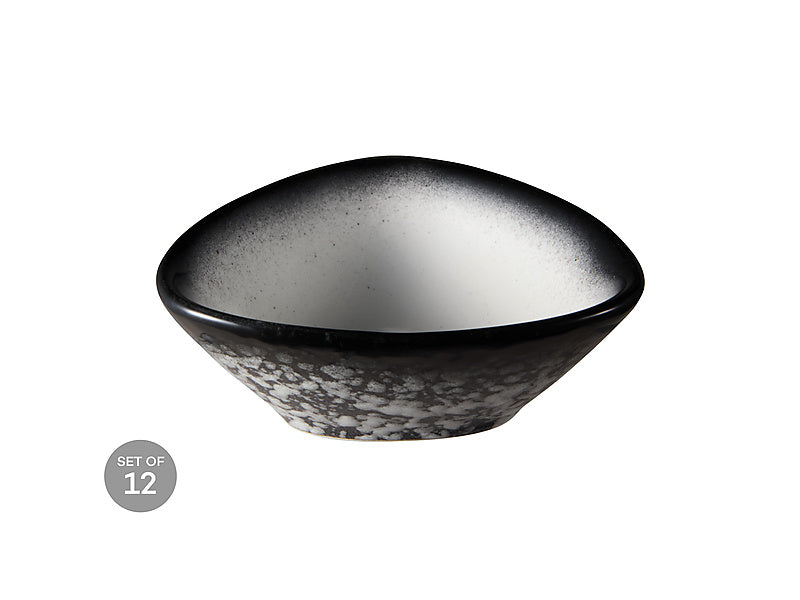 Maxwell & Williams Caviar Granite Triangle Sauce Bowl Black & White 10 x 3.5cm
