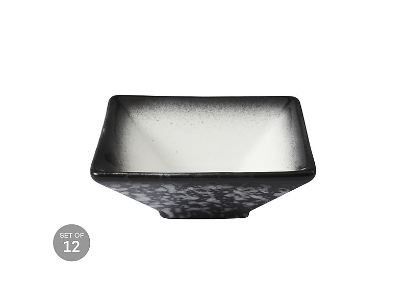 Maxwell & Williams Caviar Granite Square Sauce Bowl Black & White 8 x 3cm