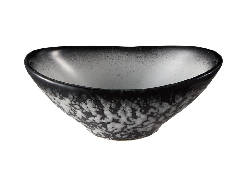 Maxwell & Williams Caviar Granite Oval Sauce Bowl Black & White 11 x 4cm