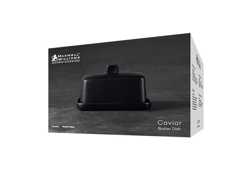 Maxwell & Williams Caviar Butter Dish Black