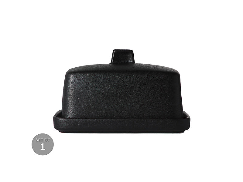 Maxwell & Williams Caviar Butter Dish Black