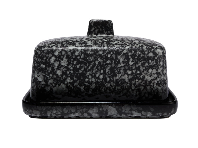 Maxwell & Williams Caviar Granite Butter Dish Black & White