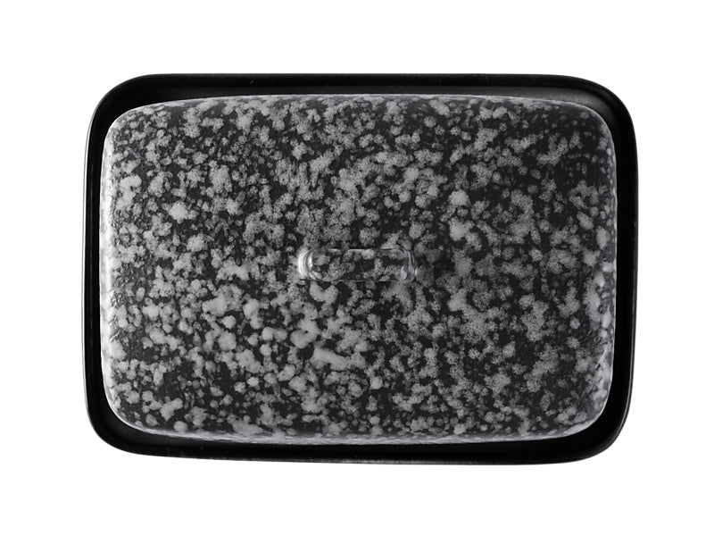 Maxwell & Williams Caviar Granite Butter Dish Black & White