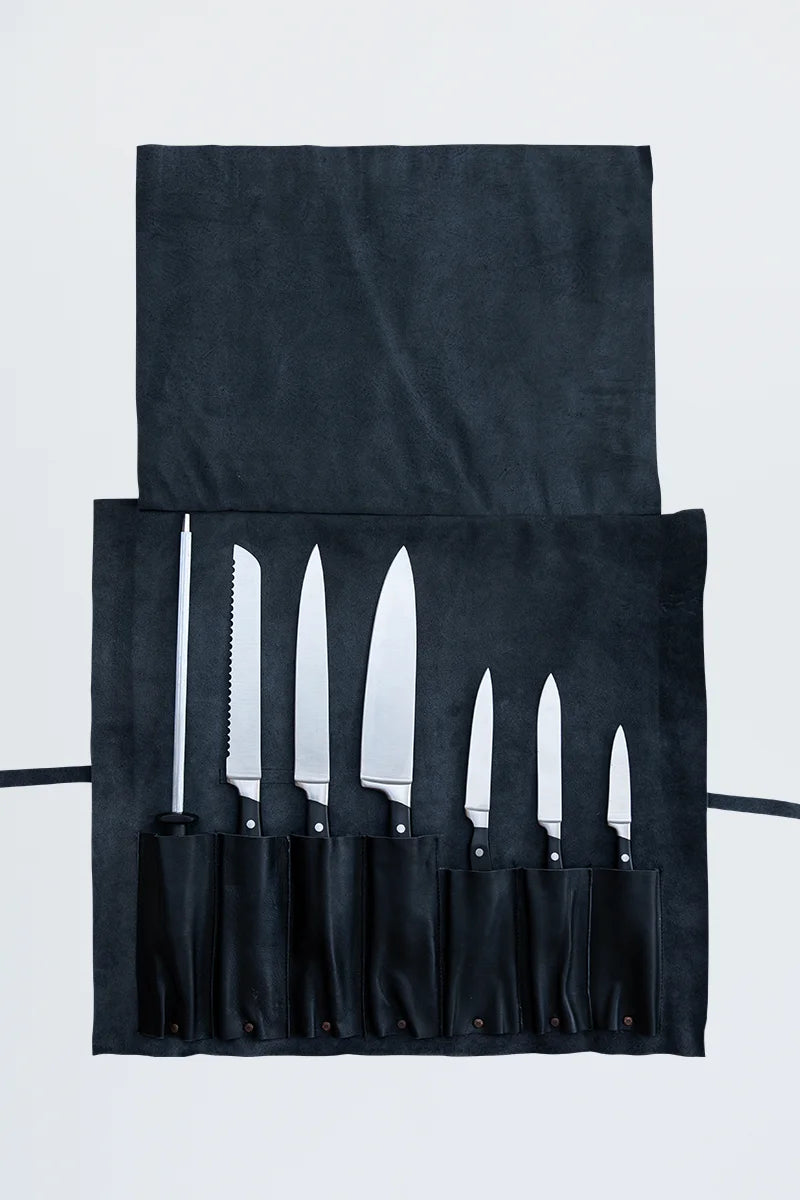 Aussie Chef Axil Leather 7 Pocket Black