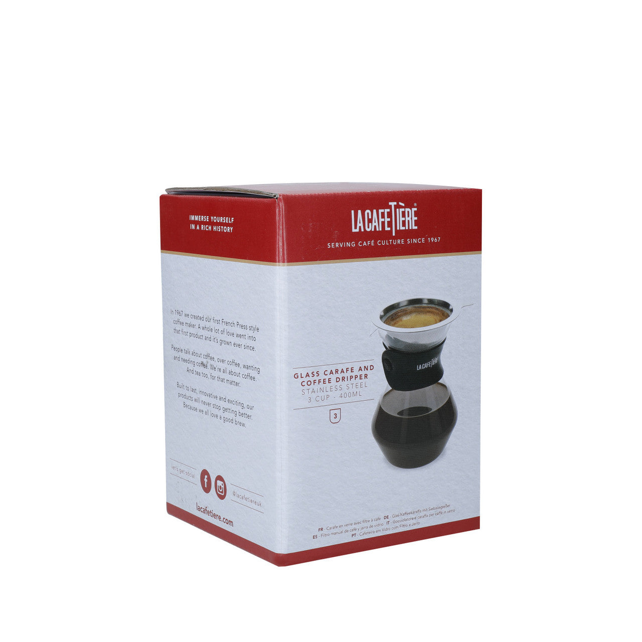 La Cafetière Glass Coffee Dripper & Carafe Set 3 Cup / 400ml