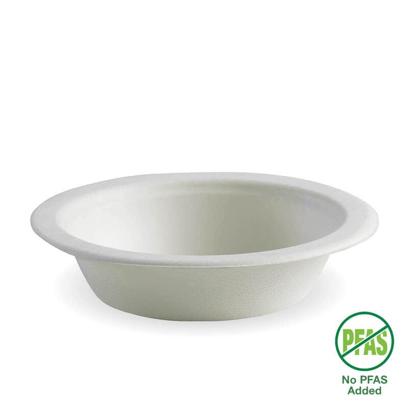 BioPak 470ml / 16oz White Plant Fibre BioBowl
