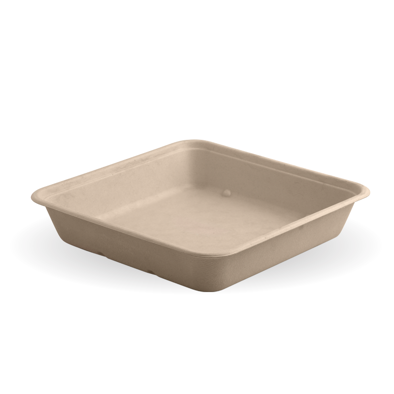 BioPak 1,750ml Large Natural Plant Fibre Takeaway Base