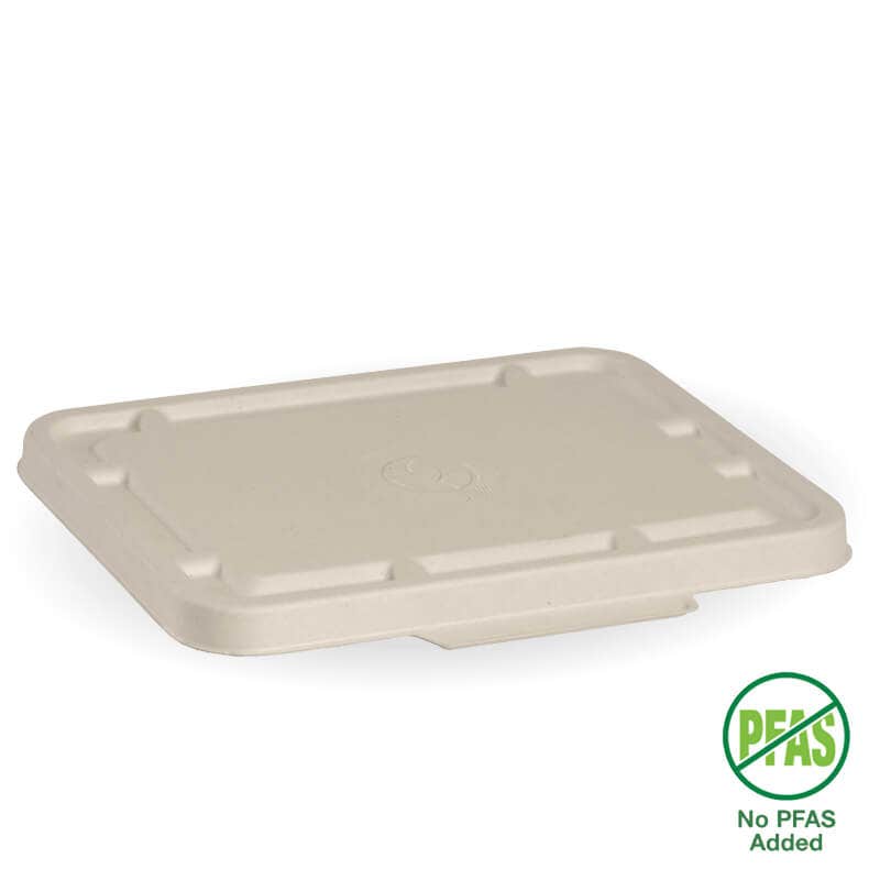 BioPak 2 & 3-Compartment Natural Plant Fibre BioCane Takeaway Lid