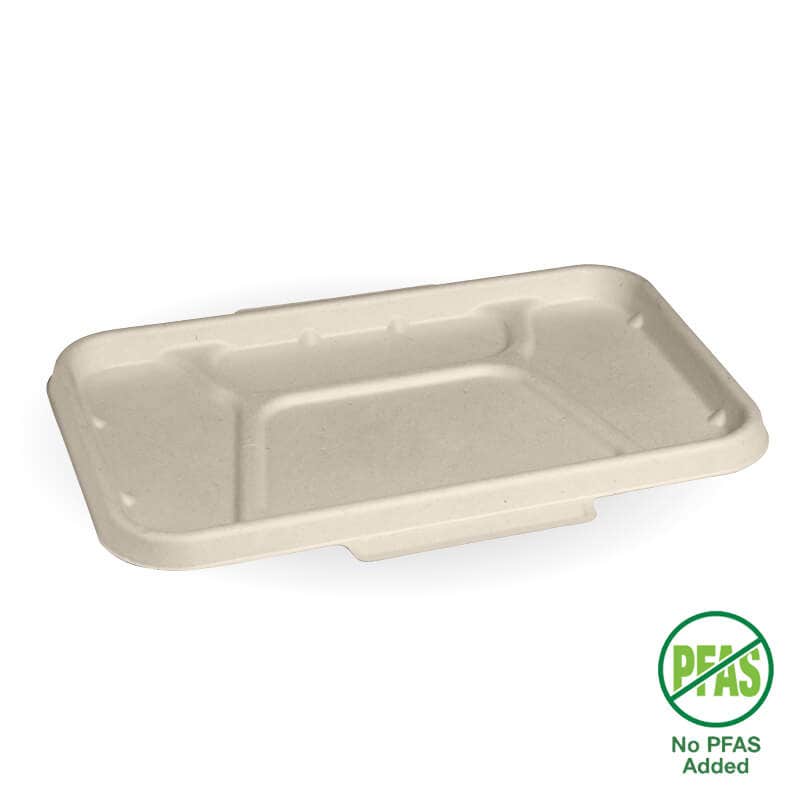BioPak 4-Compartment Natural Plant Fibre Takeaway Lid (PFAS FREE)