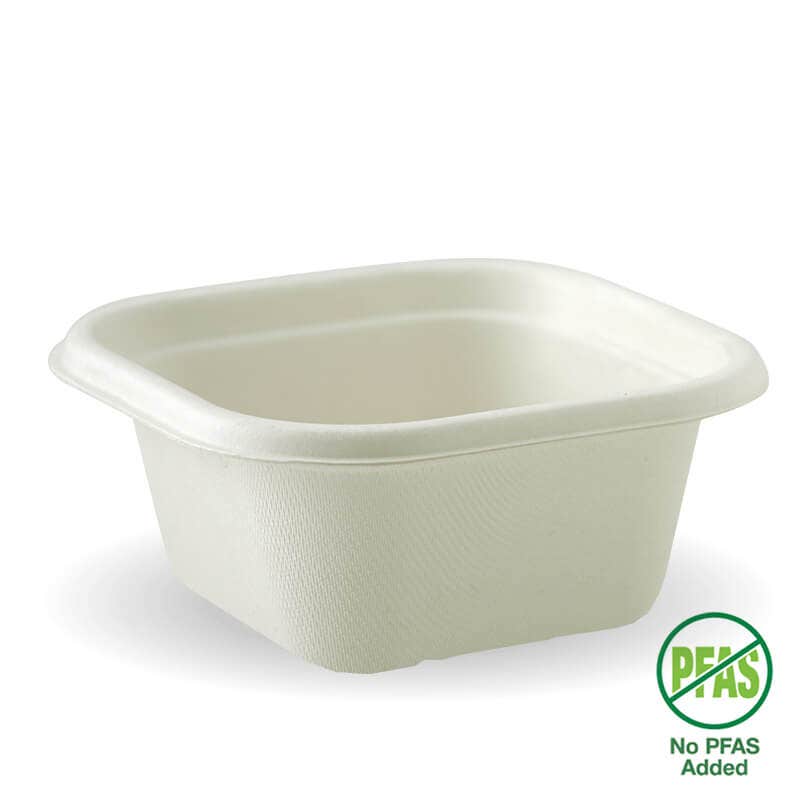 BioPak 480ml White Plant Fibre Takeaway Base