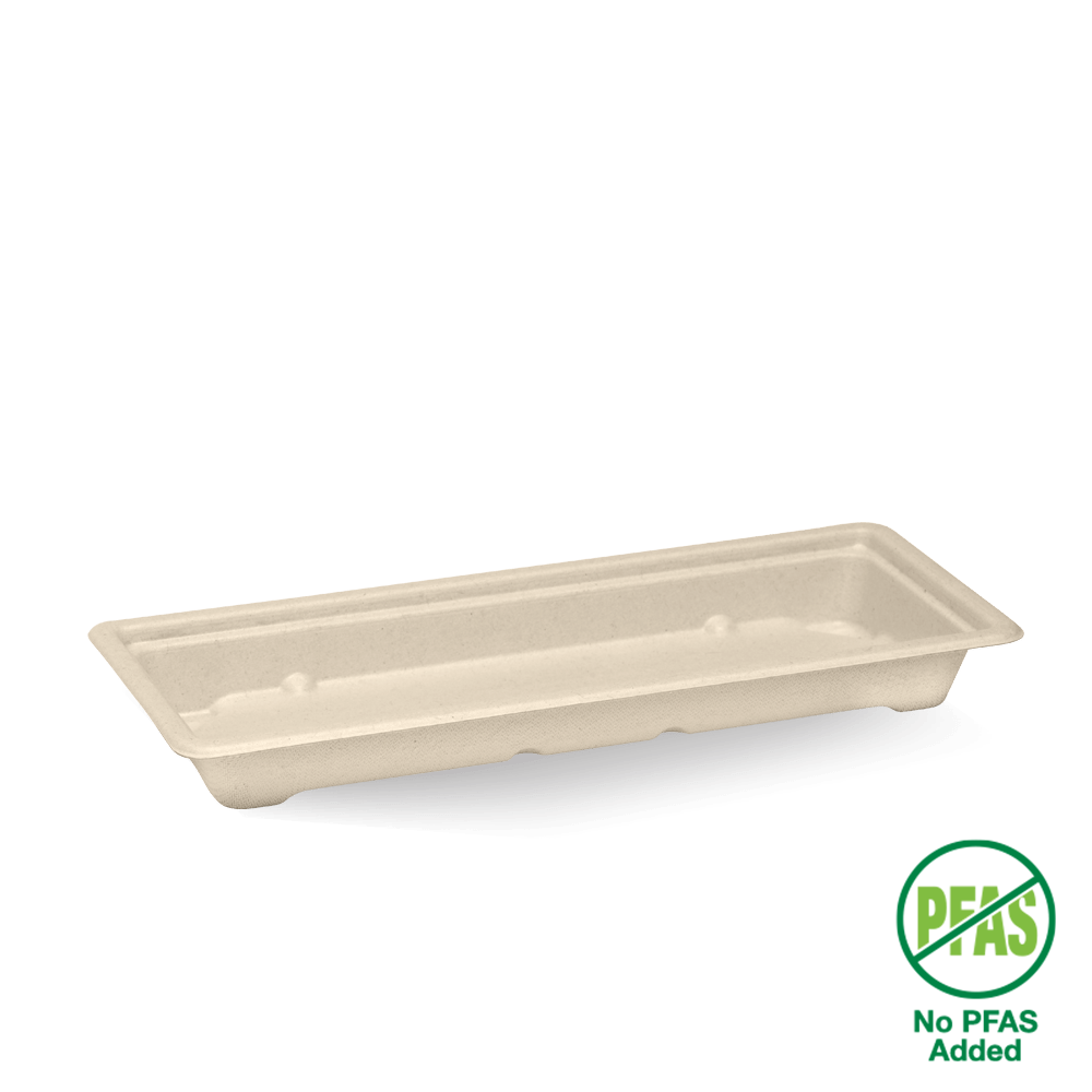 BioPak Long Plant Fibre Sushi Tray