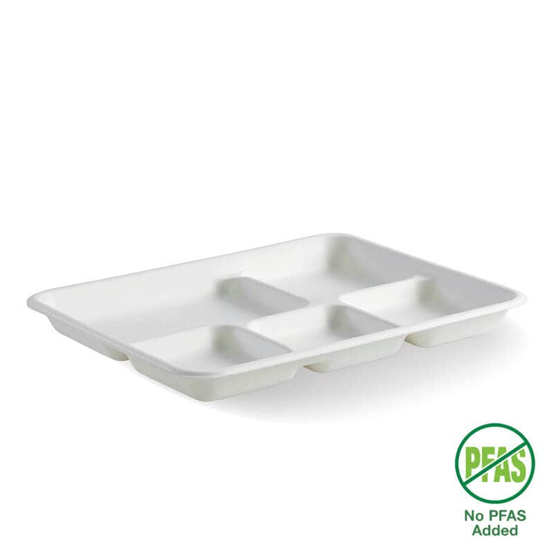 BioPak 5-Compartment Plant Fibre Tray