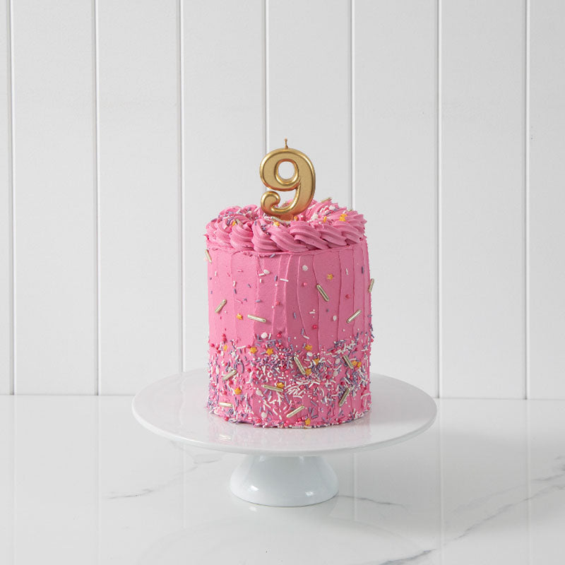 Cake & Candle Candle Number 9 Gold