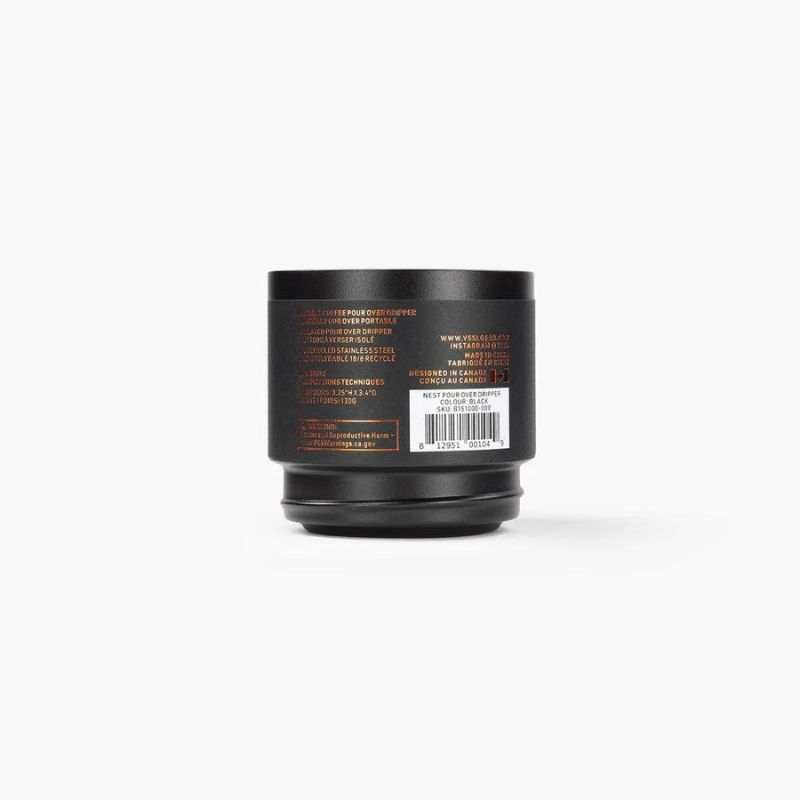 VSSL Nest Pour Over Dripper - Black