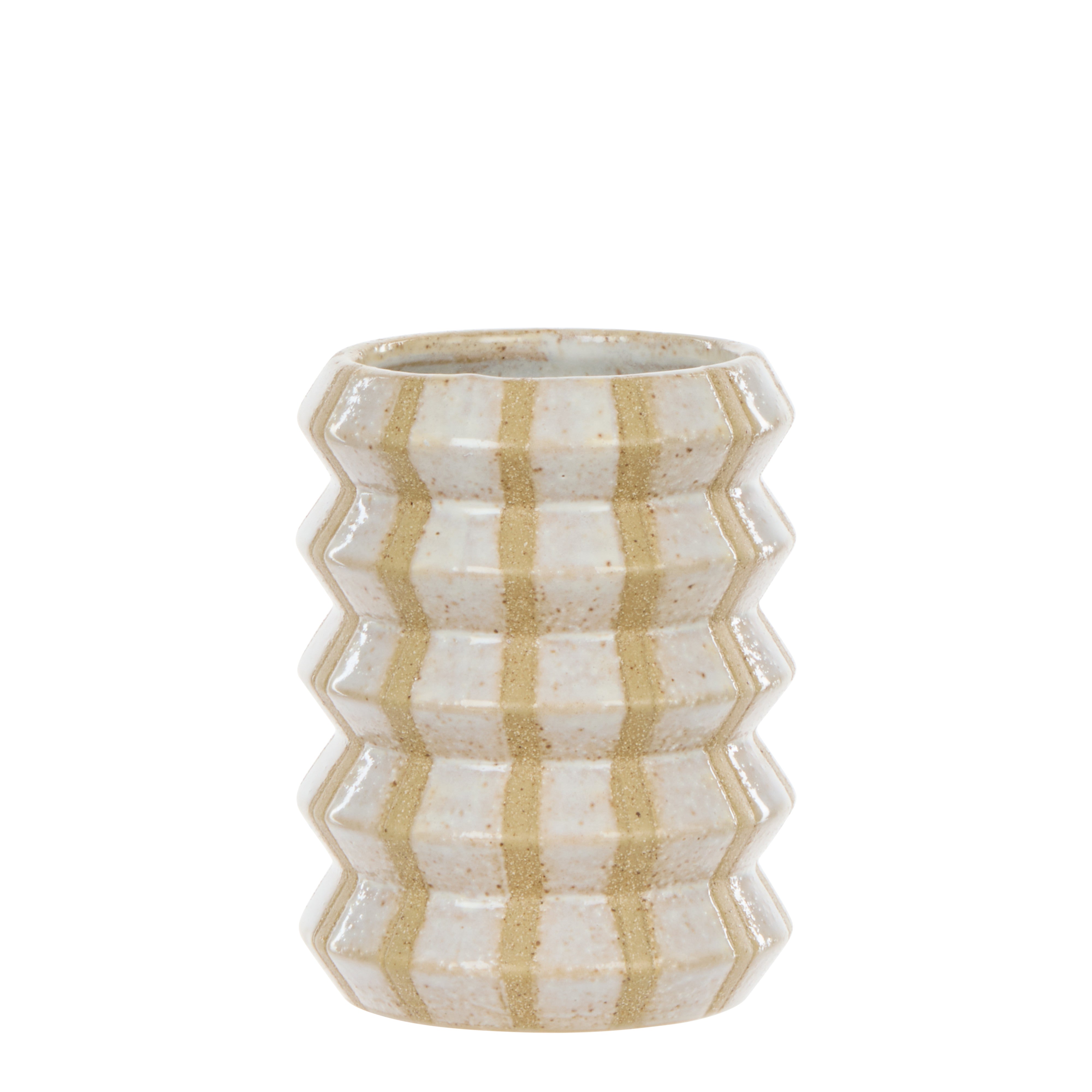 Amalfi Pippin Bathroom Tumbler White & Natural