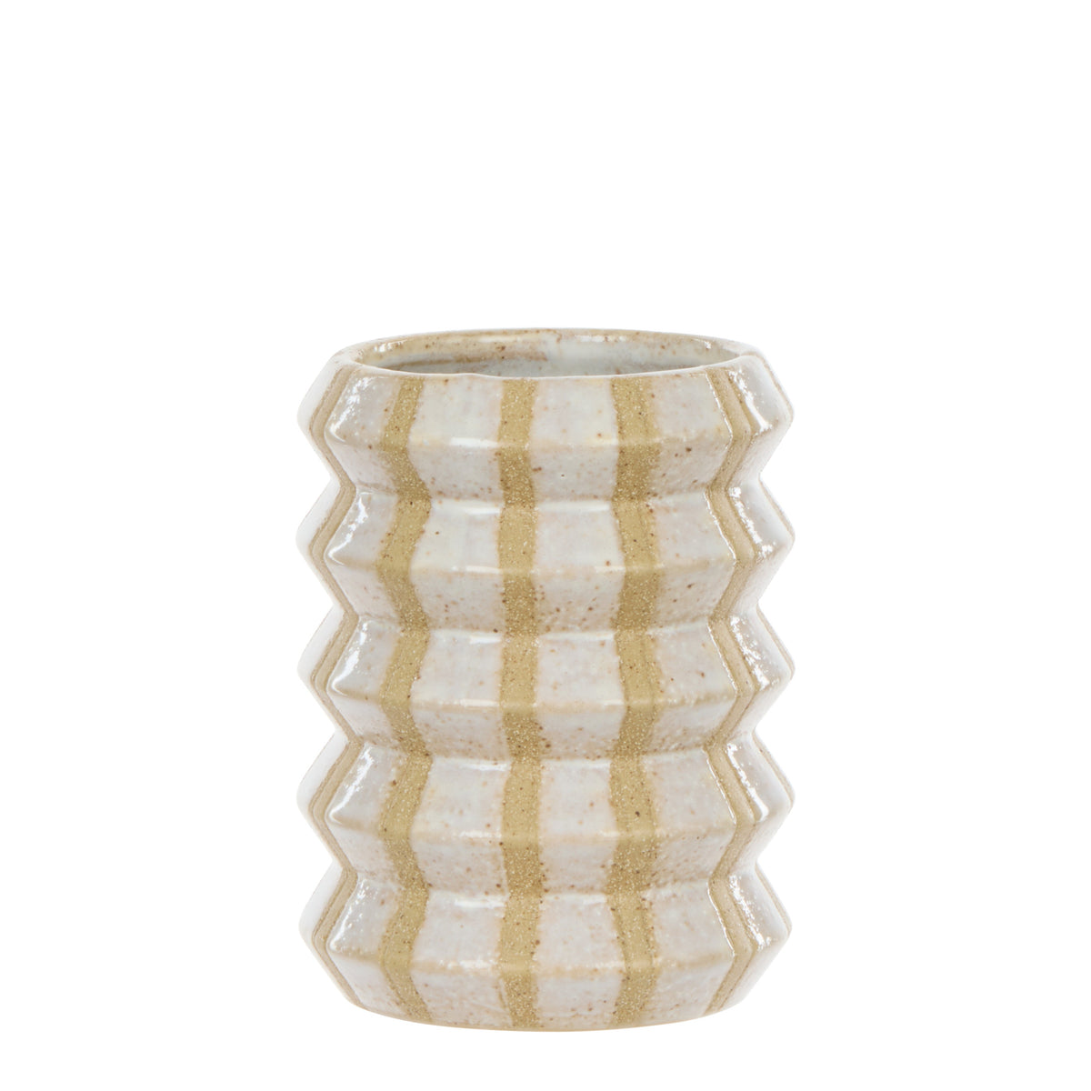 Amalfi Pippin Bathroom Tumbler White & Natural