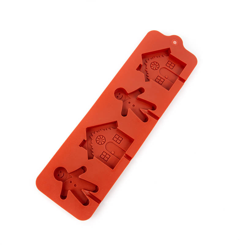 Sugar Crafty Gingerbread Man & House Silicone Chocolate Mould