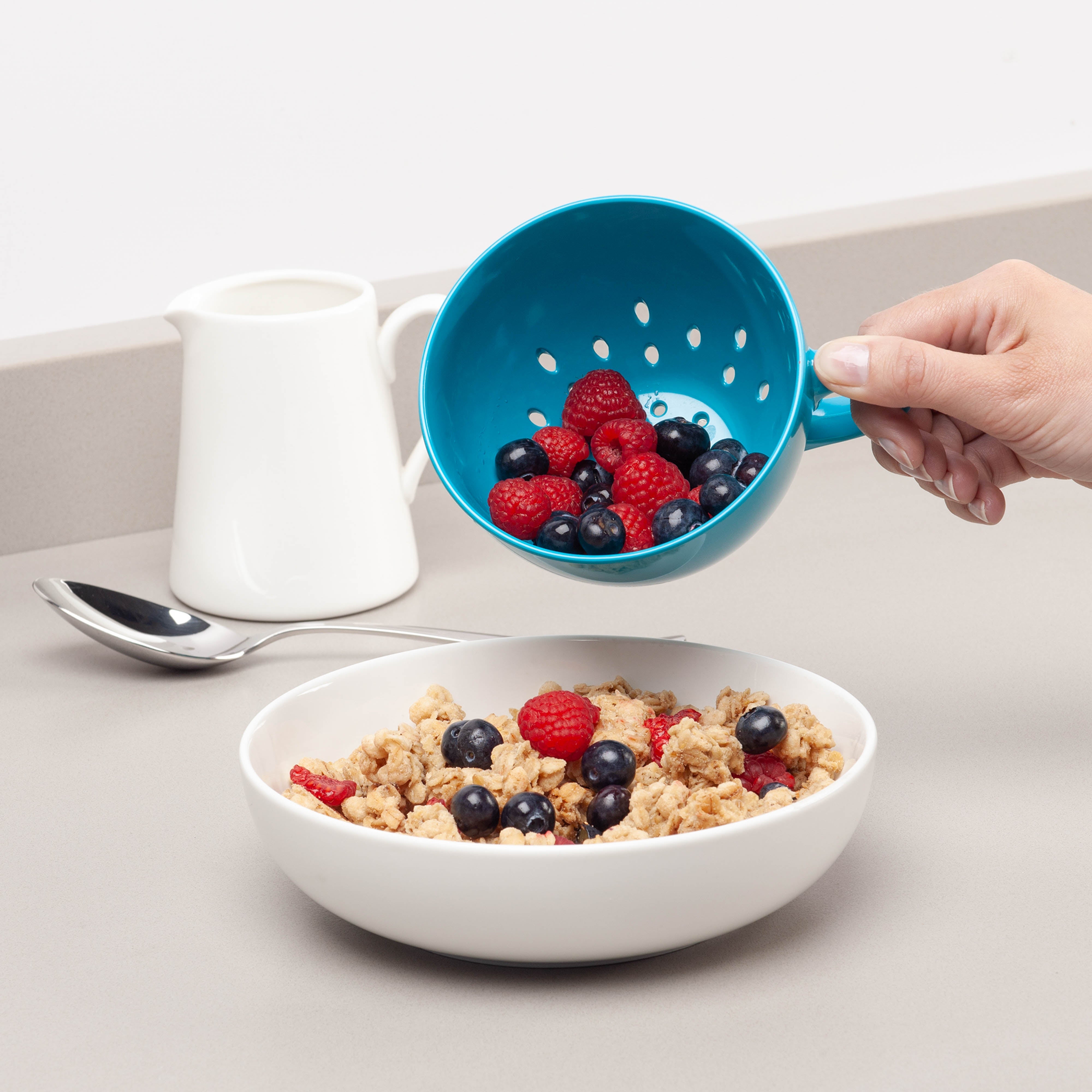 Zeal Keep It Handy Berry Colander Aqua